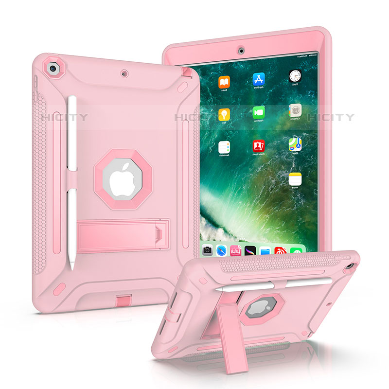 Custodia Silicone e Plastica Opaca Cover con Supporto YJ1 per Apple iPad 10.2 (2020)