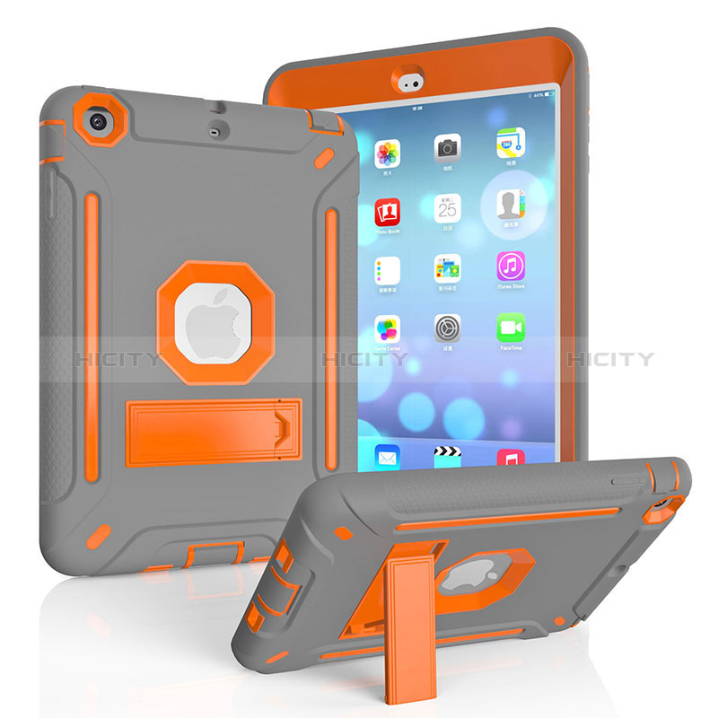 Custodia Silicone e Plastica Opaca Cover con Supporto YJ1 per Apple iPad Mini 2