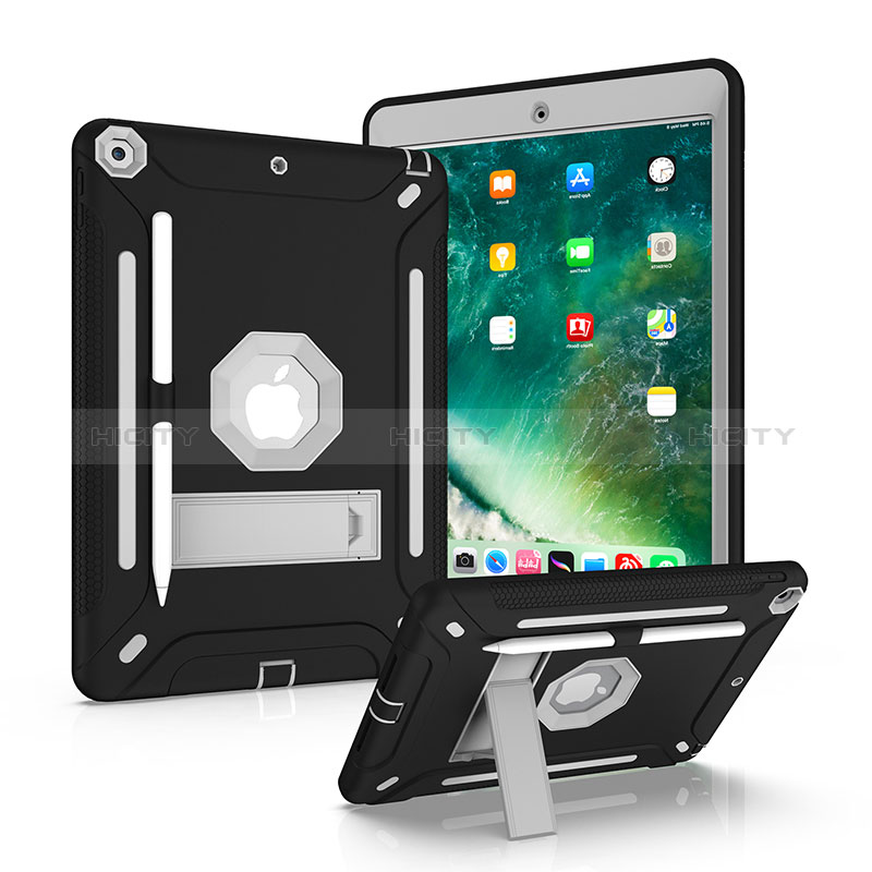 Custodia Silicone e Plastica Opaca Cover con Supporto YJ2 per Apple iPad 10.2 (2019)