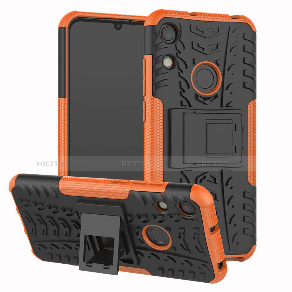 Custodia Silicone e Plastica Opaca Cover con Supporto Z01 per Huawei Y6 (2019)