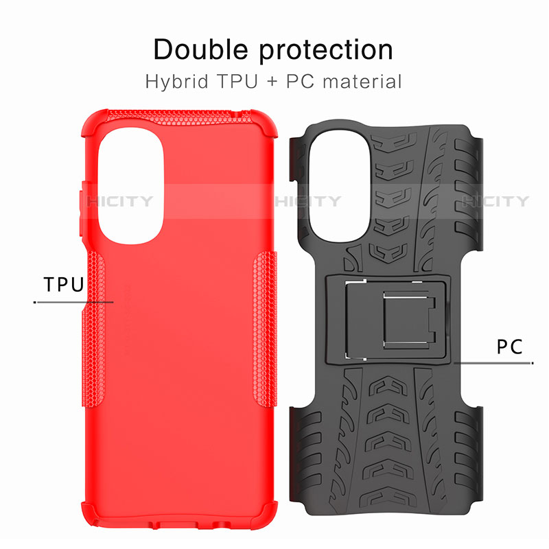 Custodia Silicone e Plastica Opaca Cover con Supporto Z01 per Motorola Moto G Stylus (2022) 5G