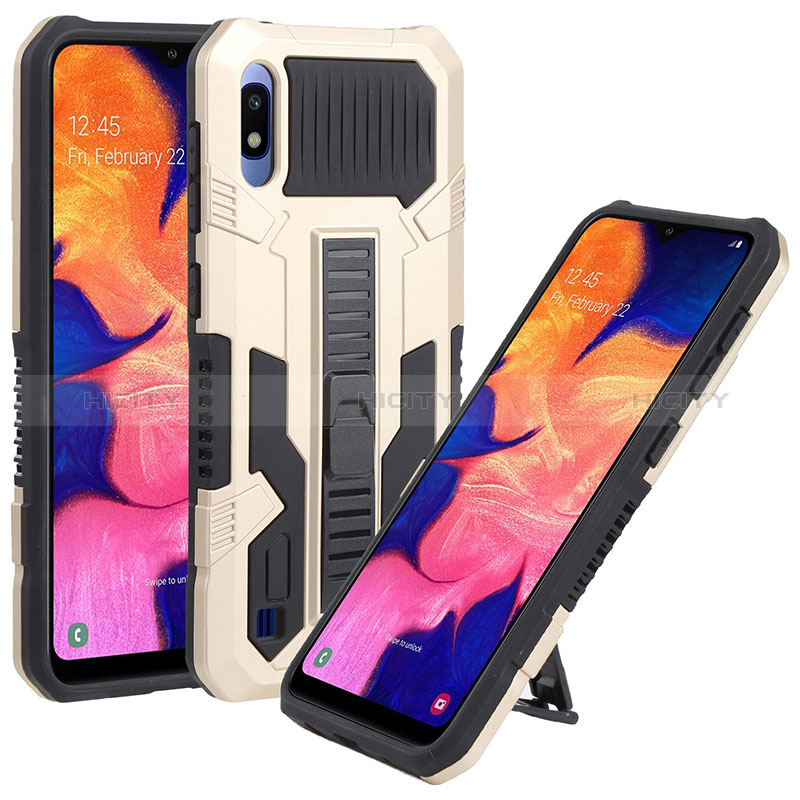 Custodia Silicone e Plastica Opaca Cover con Supporto ZJ1 per Samsung Galaxy A10