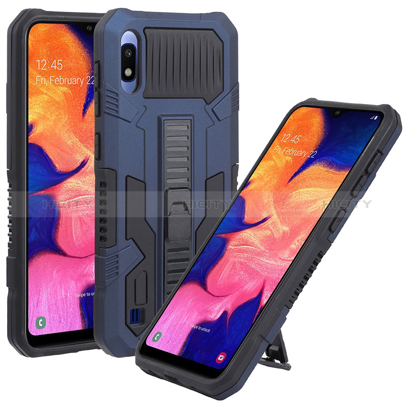 Custodia Silicone e Plastica Opaca Cover con Supporto ZJ1 per Samsung Galaxy A10