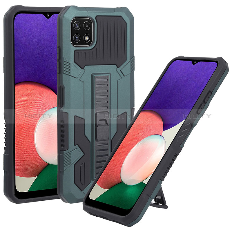 Custodia Silicone e Plastica Opaca Cover con Supporto ZJ1 per Samsung Galaxy A22s 5G