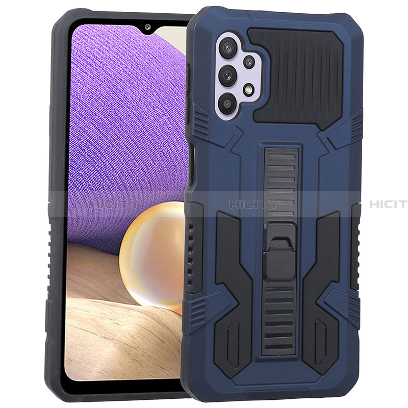 Custodia Silicone e Plastica Opaca Cover con Supporto ZJ1 per Samsung Galaxy A32 4G