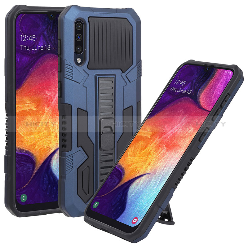 Custodia Silicone e Plastica Opaca Cover con Supporto ZJ1 per Samsung Galaxy A50S