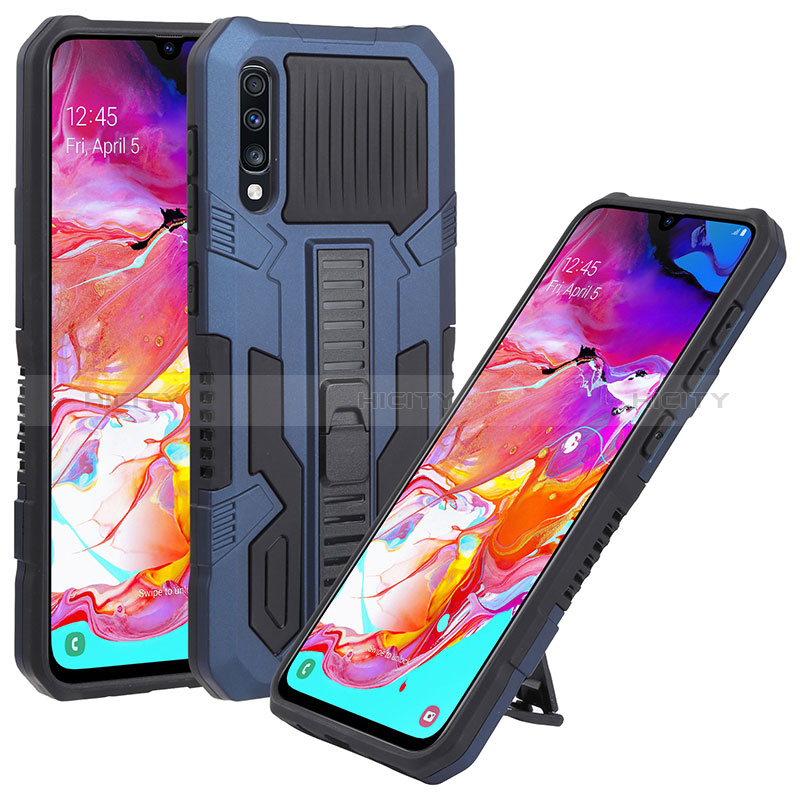 Custodia Silicone e Plastica Opaca Cover con Supporto ZJ1 per Samsung Galaxy A70S