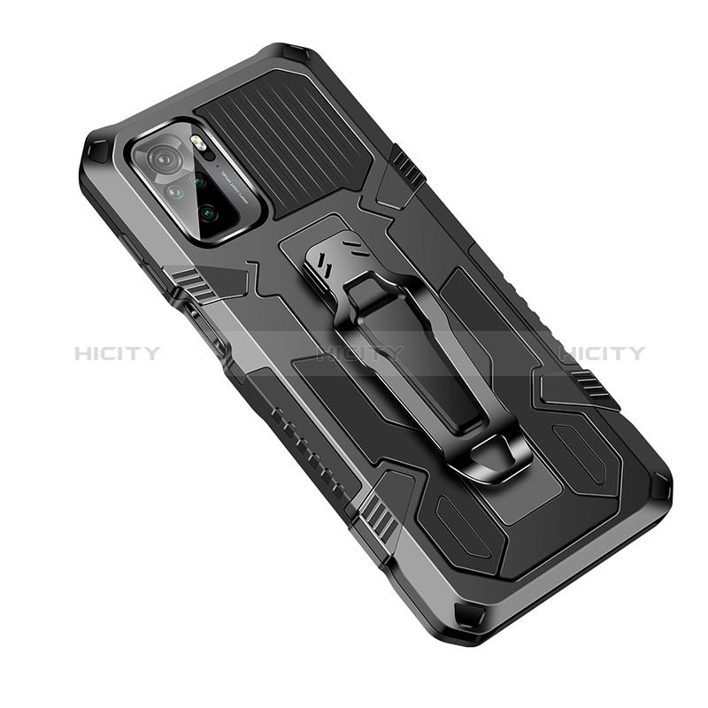 Custodia Silicone e Plastica Opaca Cover con Supporto ZJ2 per Xiaomi Poco M5S Nero