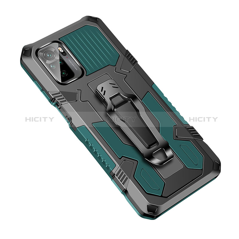 Custodia Silicone e Plastica Opaca Cover con Supporto ZJ2 per Xiaomi Poco M5S Verde