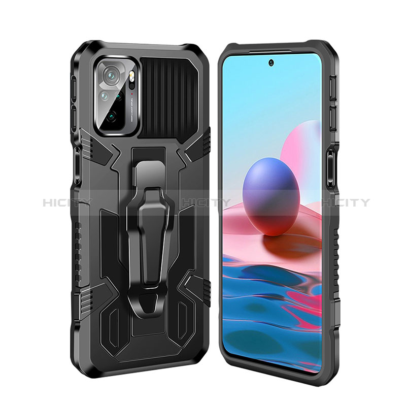 Custodia Silicone e Plastica Opaca Cover con Supporto ZJ2 per Xiaomi Redmi Note 10 4G