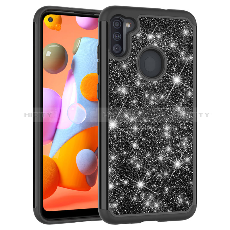 Custodia Silicone e Plastica Opaca Cover Fronte e Retro 360 Gradi Bling-Bling JX1 per Samsung Galaxy A11