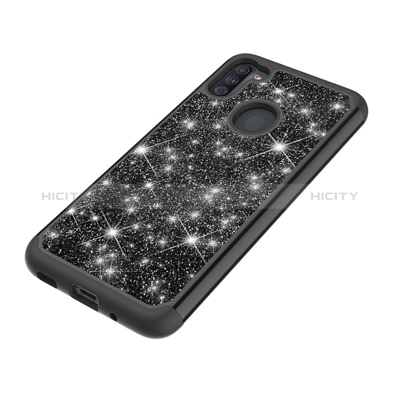 Custodia Silicone e Plastica Opaca Cover Fronte e Retro 360 Gradi Bling-Bling JX1 per Samsung Galaxy A11