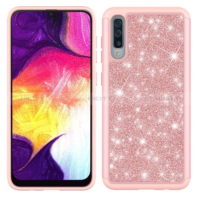 Custodia Silicone e Plastica Opaca Cover Fronte e Retro 360 Gradi Bling-Bling JX1 per Samsung Galaxy A30S