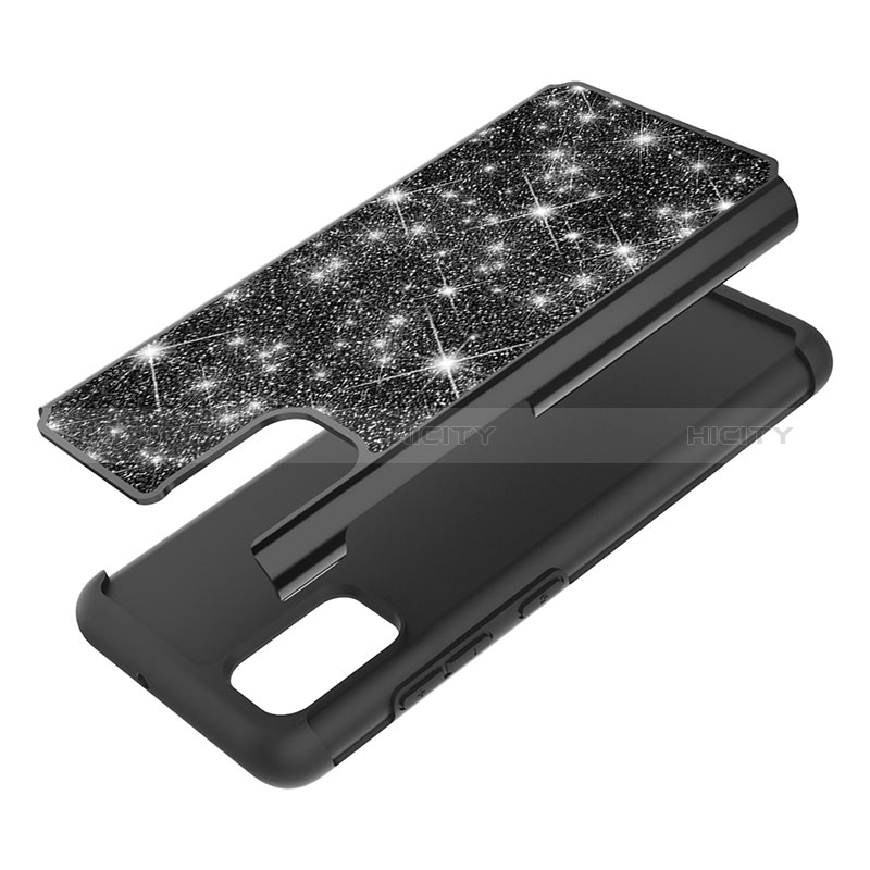 Custodia Silicone e Plastica Opaca Cover Fronte e Retro 360 Gradi Bling-Bling JX1 per Samsung Galaxy A51 5G