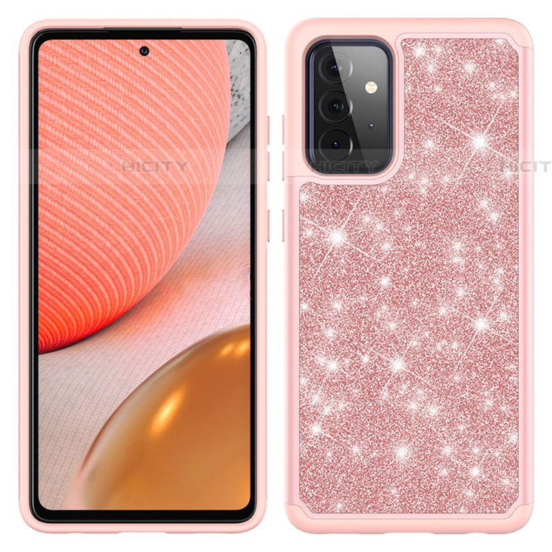 Custodia Silicone e Plastica Opaca Cover Fronte e Retro 360 Gradi Bling-Bling JX1 per Samsung Galaxy A72 5G