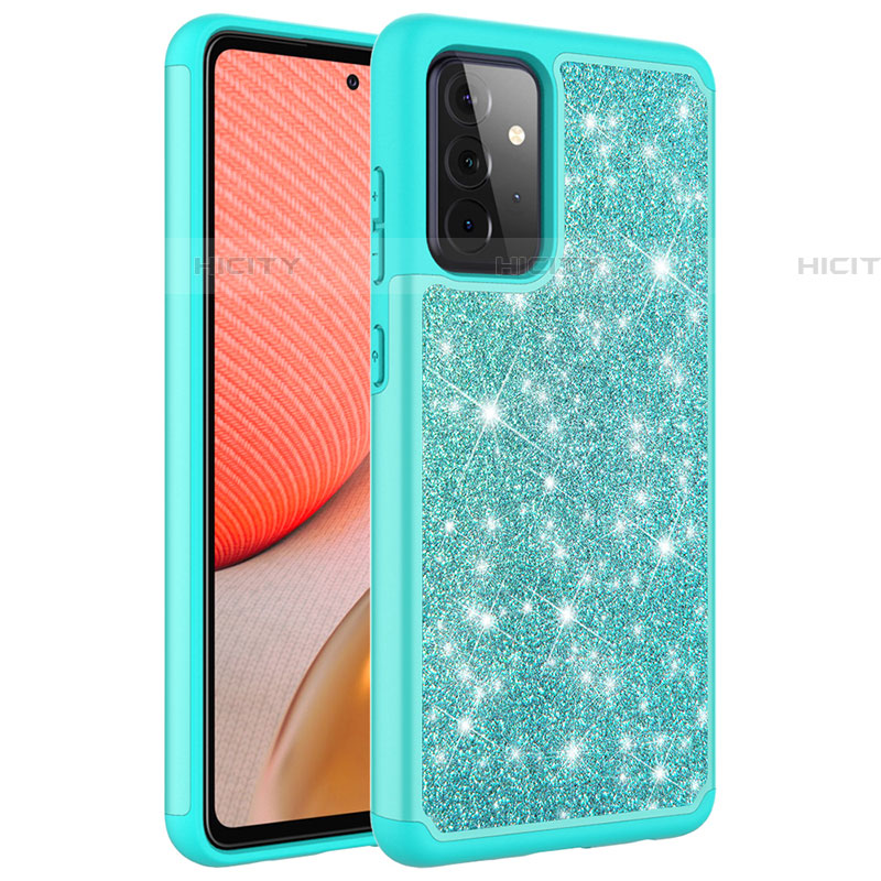 Custodia Silicone e Plastica Opaca Cover Fronte e Retro 360 Gradi Bling-Bling JX1 per Samsung Galaxy A72 5G