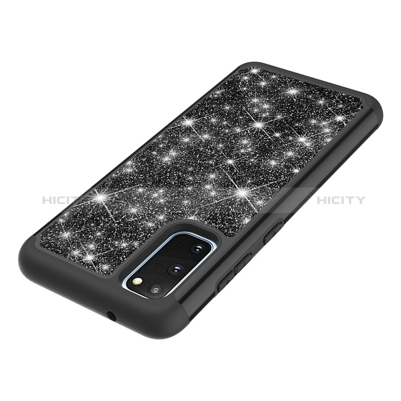 Custodia Silicone e Plastica Opaca Cover Fronte e Retro 360 Gradi Bling-Bling JX1 per Samsung Galaxy S20 5G