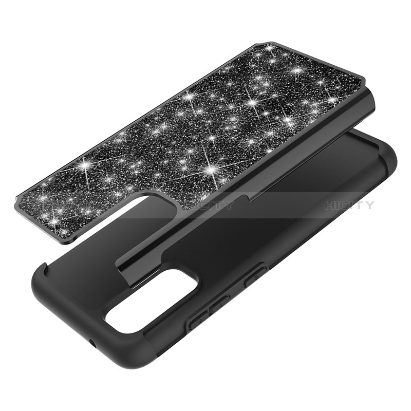 Custodia Silicone e Plastica Opaca Cover Fronte e Retro 360 Gradi Bling-Bling JX1 per Samsung Galaxy S20 5G