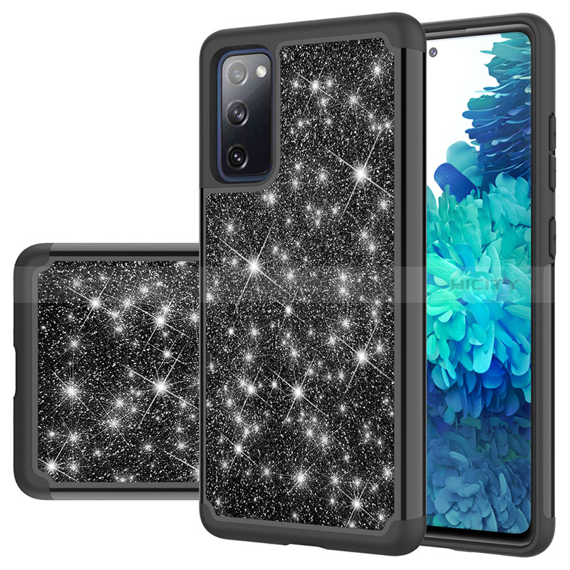 Custodia Silicone e Plastica Opaca Cover Fronte e Retro 360 Gradi Bling-Bling JX1 per Samsung Galaxy S20 FE 4G