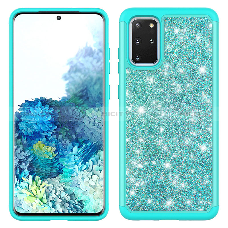 Custodia Silicone e Plastica Opaca Cover Fronte e Retro 360 Gradi Bling-Bling JX1 per Samsung Galaxy S20 Plus 5G