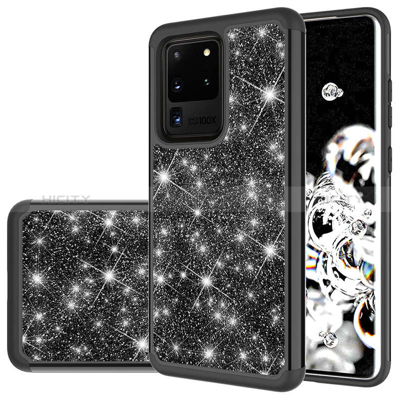 Custodia Silicone e Plastica Opaca Cover Fronte e Retro 360 Gradi Bling-Bling JX1 per Samsung Galaxy S20 Ultra 5G