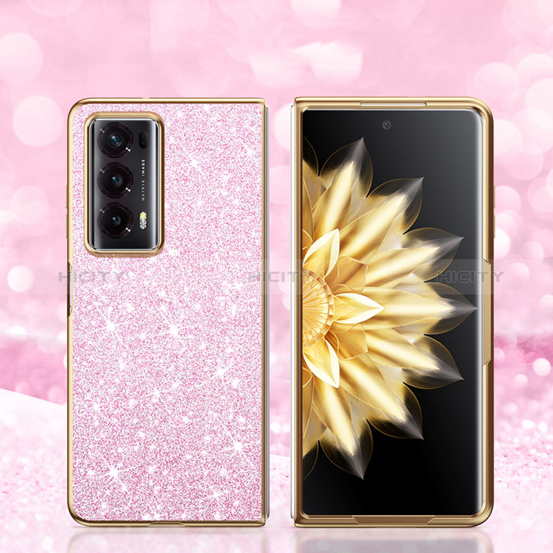 Custodia Silicone e Plastica Opaca Cover Fronte e Retro 360 Gradi Bling-Bling per Huawei Honor Magic V2 5G