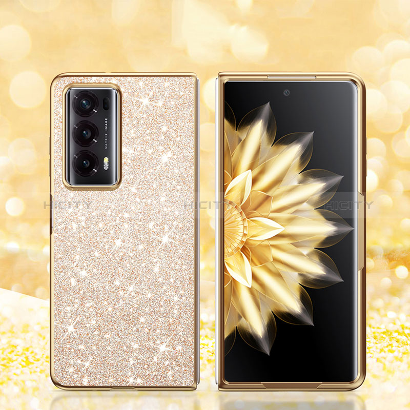 Custodia Silicone e Plastica Opaca Cover Fronte e Retro 360 Gradi Bling-Bling per Huawei Honor Magic V2 5G