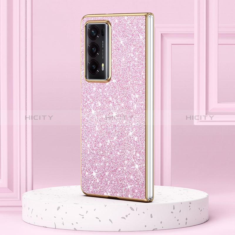 Custodia Silicone e Plastica Opaca Cover Fronte e Retro 360 Gradi Bling-Bling per Huawei Honor Magic V2 5G