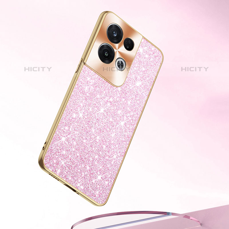 Custodia Silicone e Plastica Opaca Cover Fronte e Retro 360 Gradi Bling-Bling per Oppo Reno8 5G