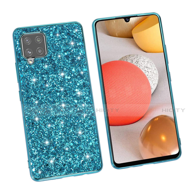 Custodia Silicone e Plastica Opaca Cover Fronte e Retro 360 Gradi Bling-Bling per Samsung Galaxy A42 5G