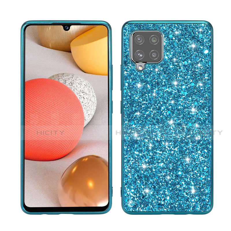 Custodia Silicone e Plastica Opaca Cover Fronte e Retro 360 Gradi Bling-Bling per Samsung Galaxy A42 5G