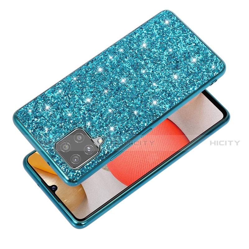 Custodia Silicone e Plastica Opaca Cover Fronte e Retro 360 Gradi Bling-Bling per Samsung Galaxy A42 5G