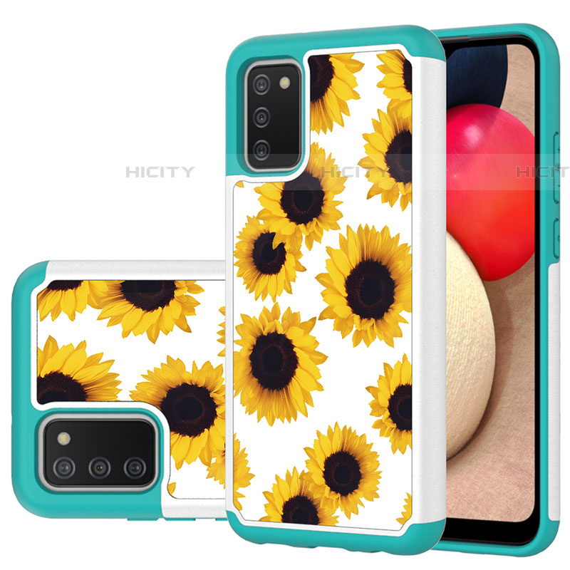 Custodia Silicone e Plastica Opaca Cover Fronte e Retro 360 Gradi JX1 per Samsung Galaxy A03s