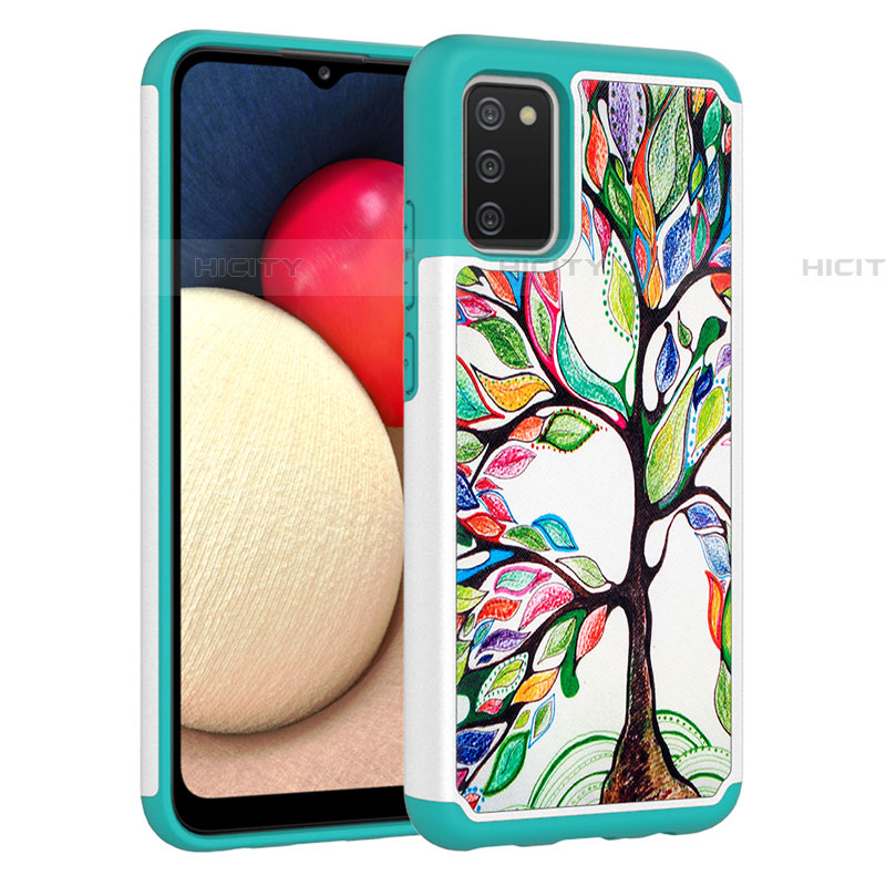 Custodia Silicone e Plastica Opaca Cover Fronte e Retro 360 Gradi JX1 per Samsung Galaxy A03s Verde