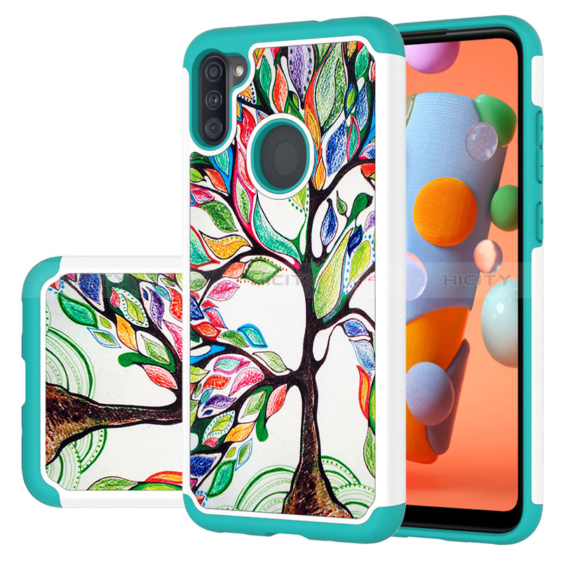 Custodia Silicone e Plastica Opaca Cover Fronte e Retro 360 Gradi JX1 per Samsung Galaxy A11