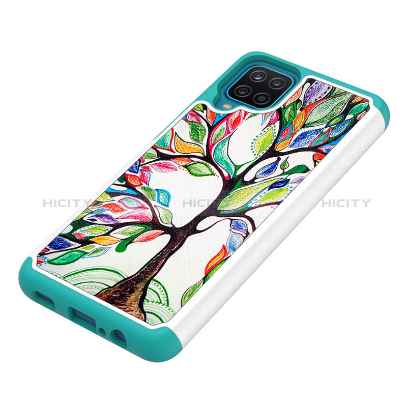 Custodia Silicone e Plastica Opaca Cover Fronte e Retro 360 Gradi JX1 per Samsung Galaxy A12