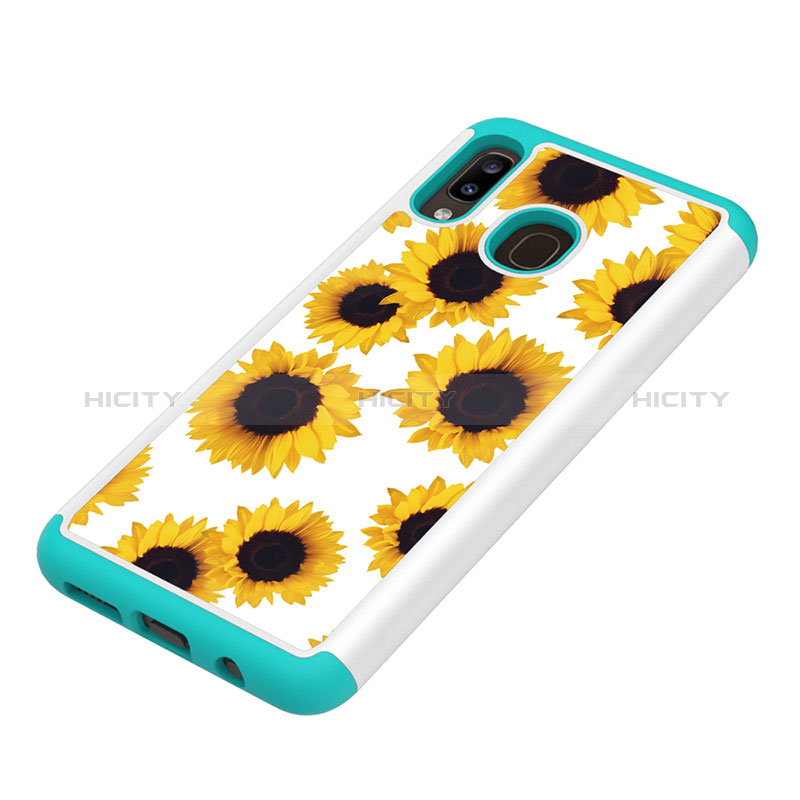 Custodia Silicone e Plastica Opaca Cover Fronte e Retro 360 Gradi JX1 per Samsung Galaxy A20