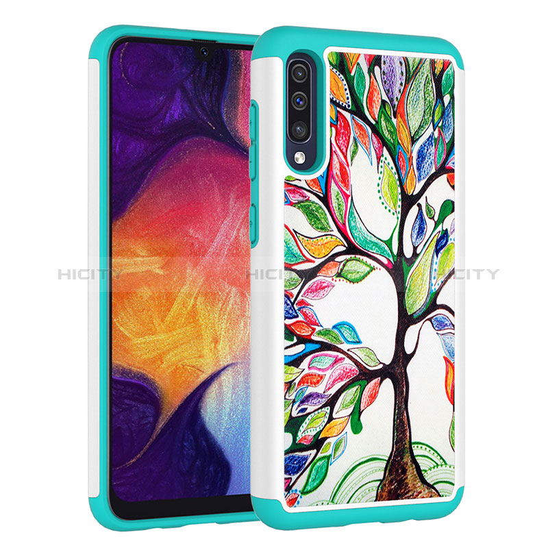 Custodia Silicone e Plastica Opaca Cover Fronte e Retro 360 Gradi JX1 per Samsung Galaxy A30S Verde