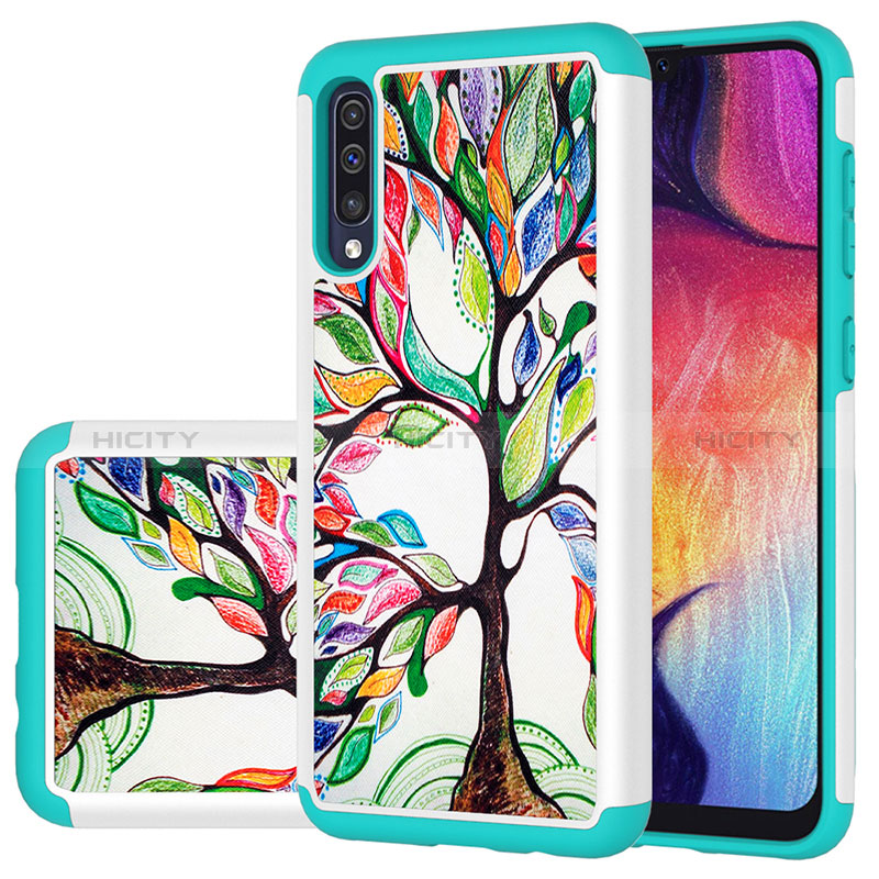 Custodia Silicone e Plastica Opaca Cover Fronte e Retro 360 Gradi JX1 per Samsung Galaxy A50S