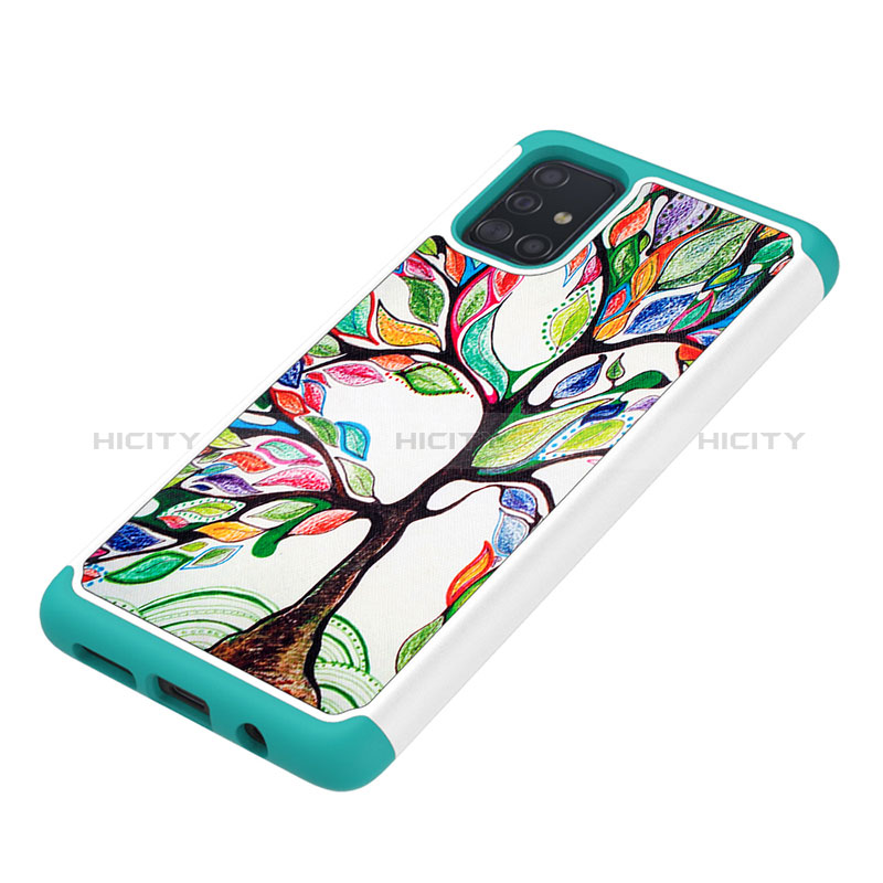 Custodia Silicone e Plastica Opaca Cover Fronte e Retro 360 Gradi JX1 per Samsung Galaxy A51 4G