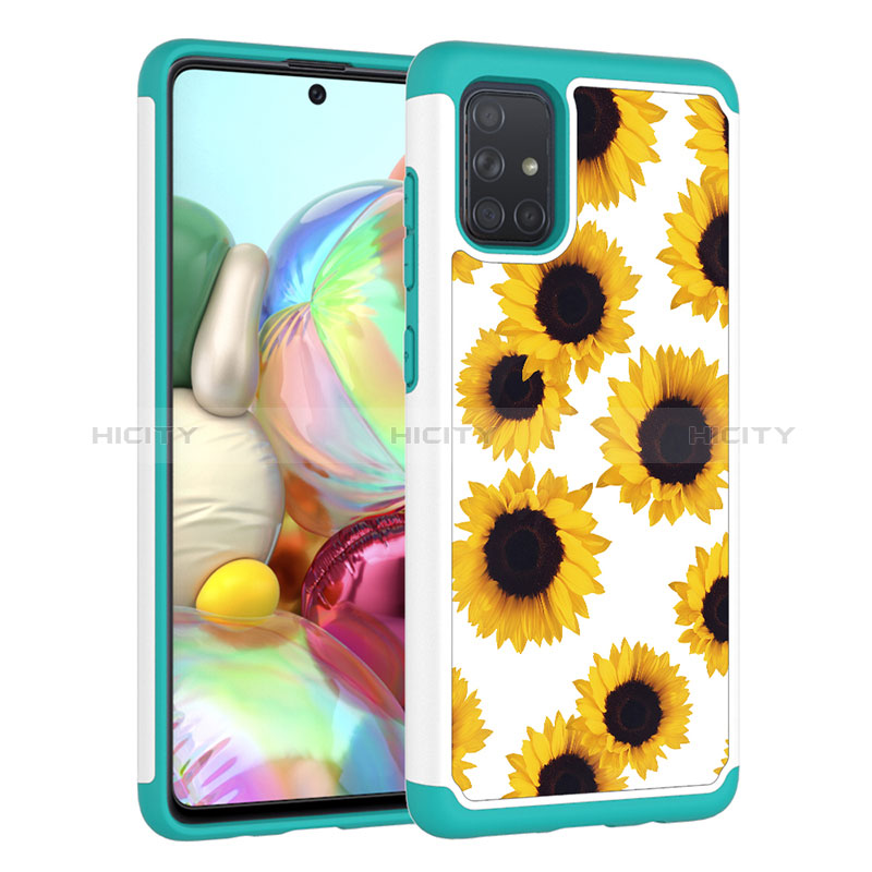 Custodia Silicone e Plastica Opaca Cover Fronte e Retro 360 Gradi JX1 per Samsung Galaxy A71 4G A715 Giallo