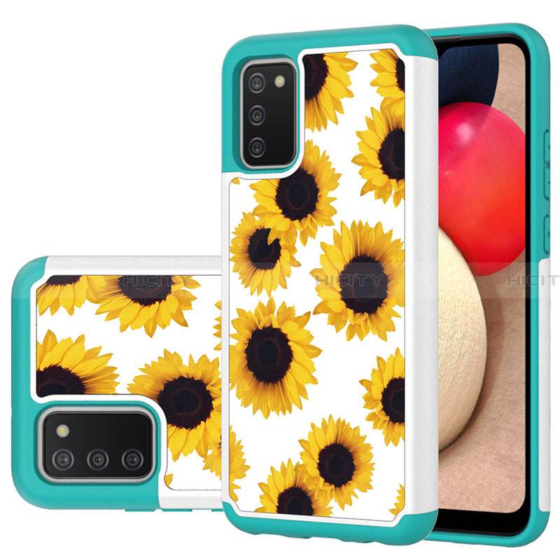 Custodia Silicone e Plastica Opaca Cover Fronte e Retro 360 Gradi JX1 per Samsung Galaxy F02S SM-E025F