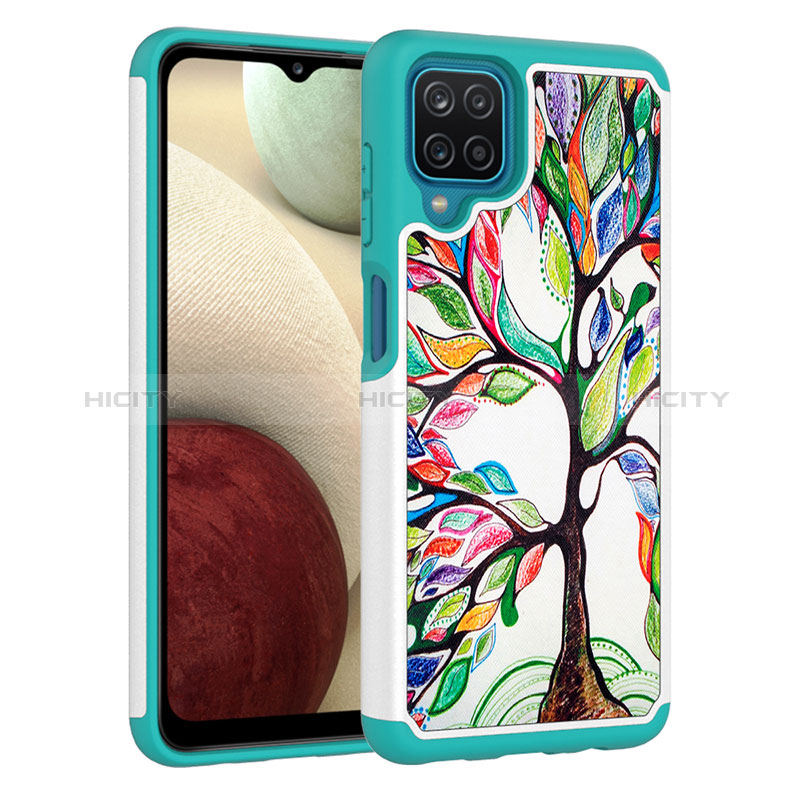 Custodia Silicone e Plastica Opaca Cover Fronte e Retro 360 Gradi JX1 per Samsung Galaxy F12