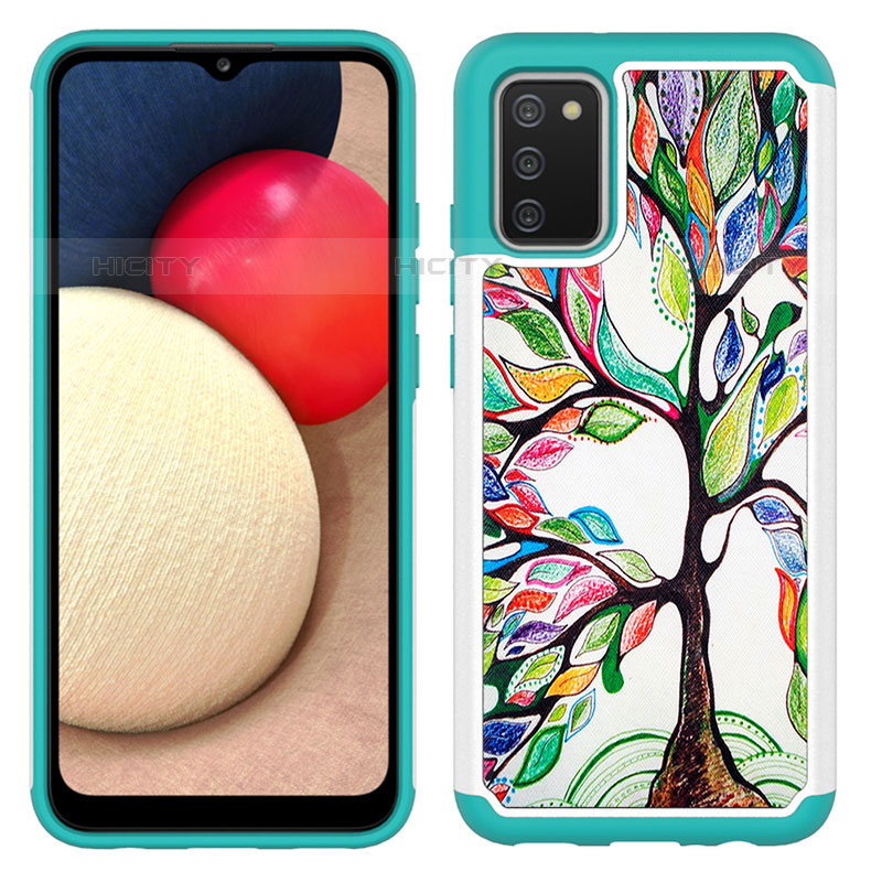 Custodia Silicone e Plastica Opaca Cover Fronte e Retro 360 Gradi JX1 per Samsung Galaxy M02s