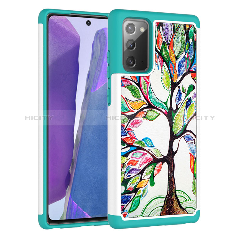 Custodia Silicone e Plastica Opaca Cover Fronte e Retro 360 Gradi JX1 per Samsung Galaxy Note 20 5G Verde