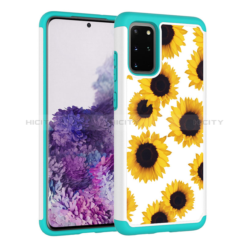 Custodia Silicone e Plastica Opaca Cover Fronte e Retro 360 Gradi JX1 per Samsung Galaxy S20 Plus 5G Giallo