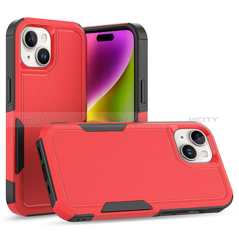 Custodia Silicone e Plastica Opaca Cover Fronte e Retro 360 Gradi MQ1 per Apple iPhone 15 Plus