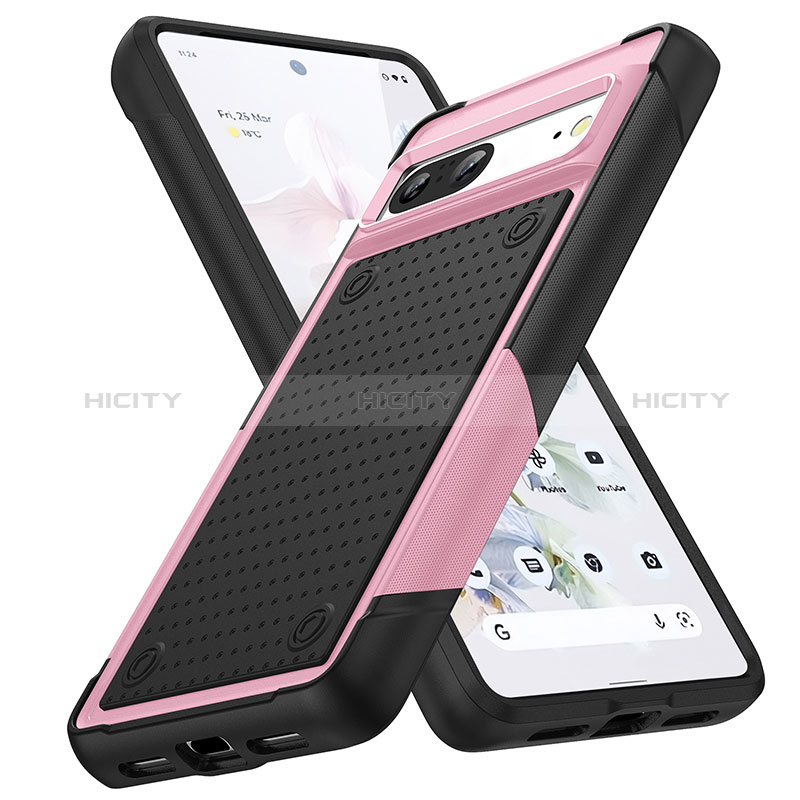 Custodia Silicone e Plastica Opaca Cover Fronte e Retro 360 Gradi MQ1 per Google Pixel 7 5G