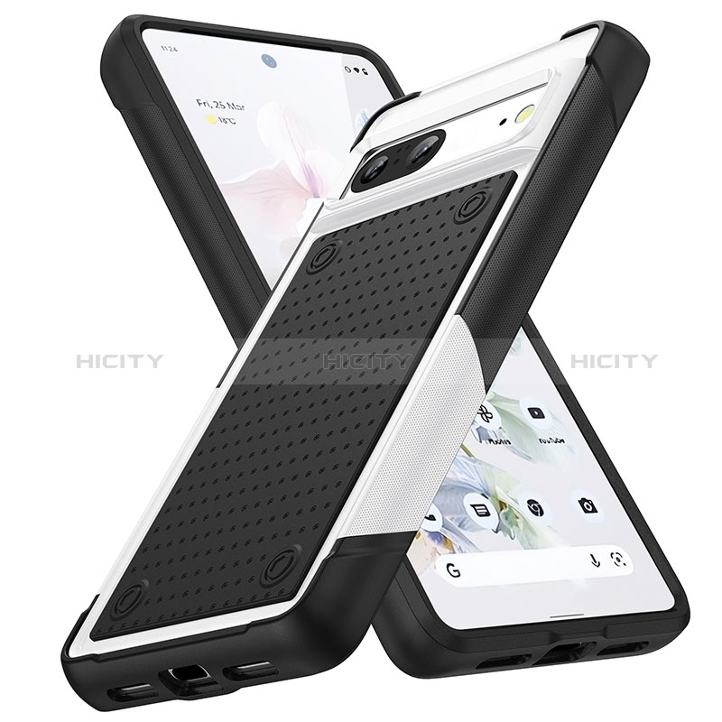 Custodia Silicone e Plastica Opaca Cover Fronte e Retro 360 Gradi MQ1 per Google Pixel 7 5G