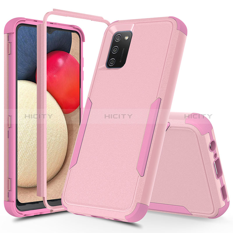 Custodia Silicone e Plastica Opaca Cover Fronte e Retro 360 Gradi MQ1 per Samsung Galaxy A02s